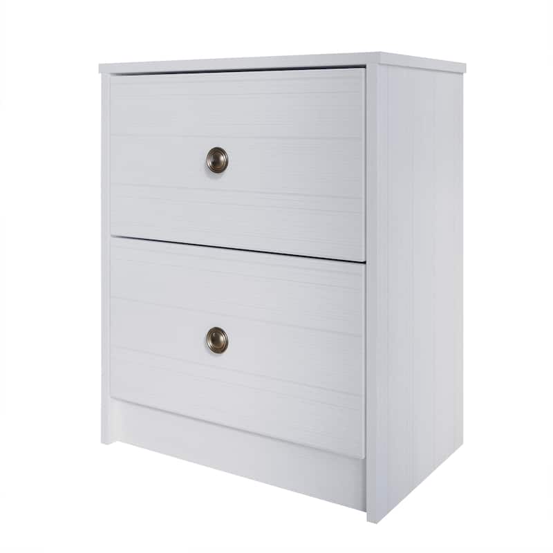 CraftPorch Clean-Lines Minimalist 2-Drawer Nightstand