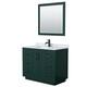 Option Green, Black Trim, White Carrara Marble Top