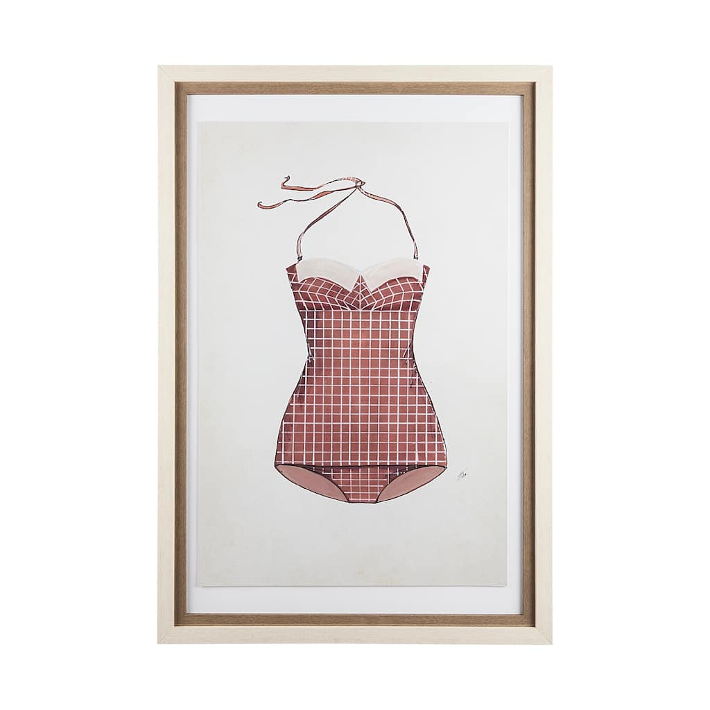 Swimsuit Pink Framed Art Print