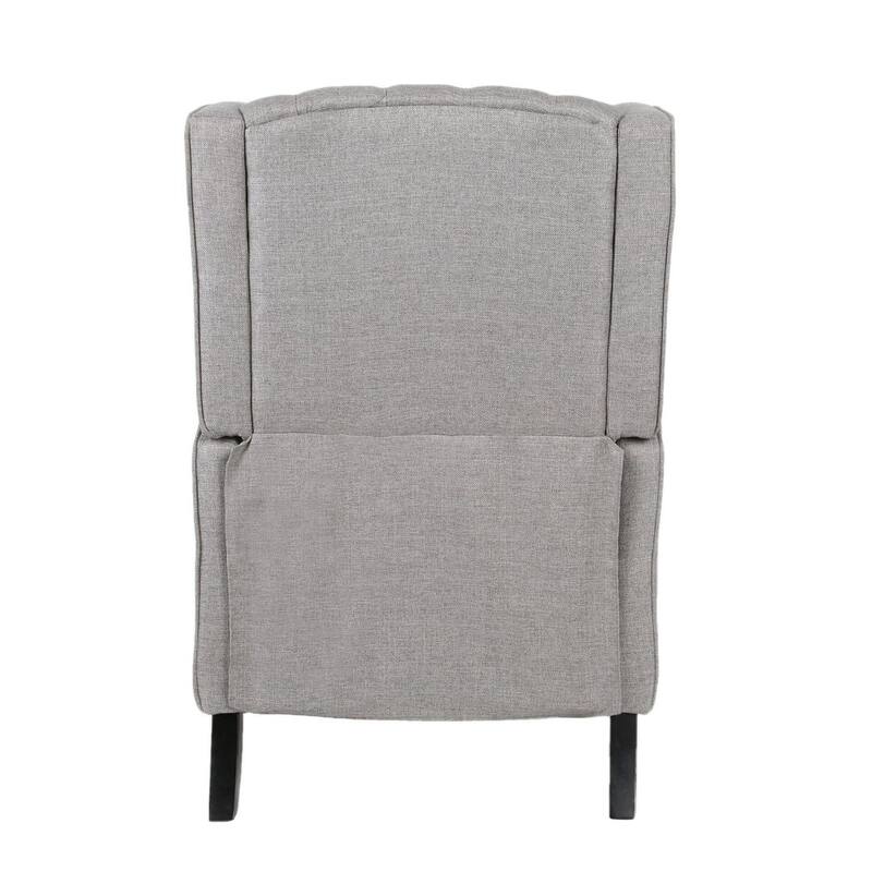 Modern Fabric Recliner with Wingback Design and Tufted Upholstery by Christopher Knight Home