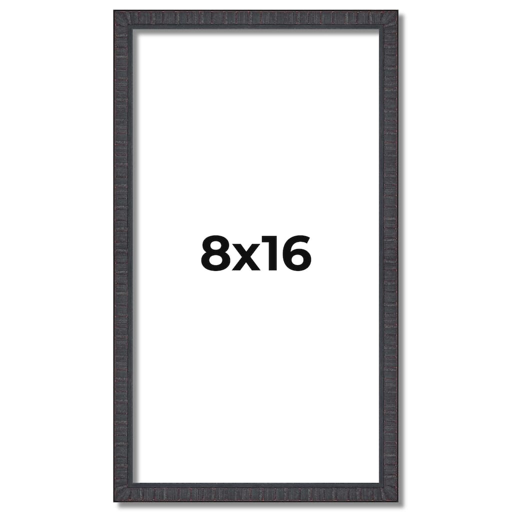 8x16 Frame Brown Solid Wood Picture Frame - Complete Modern Photo