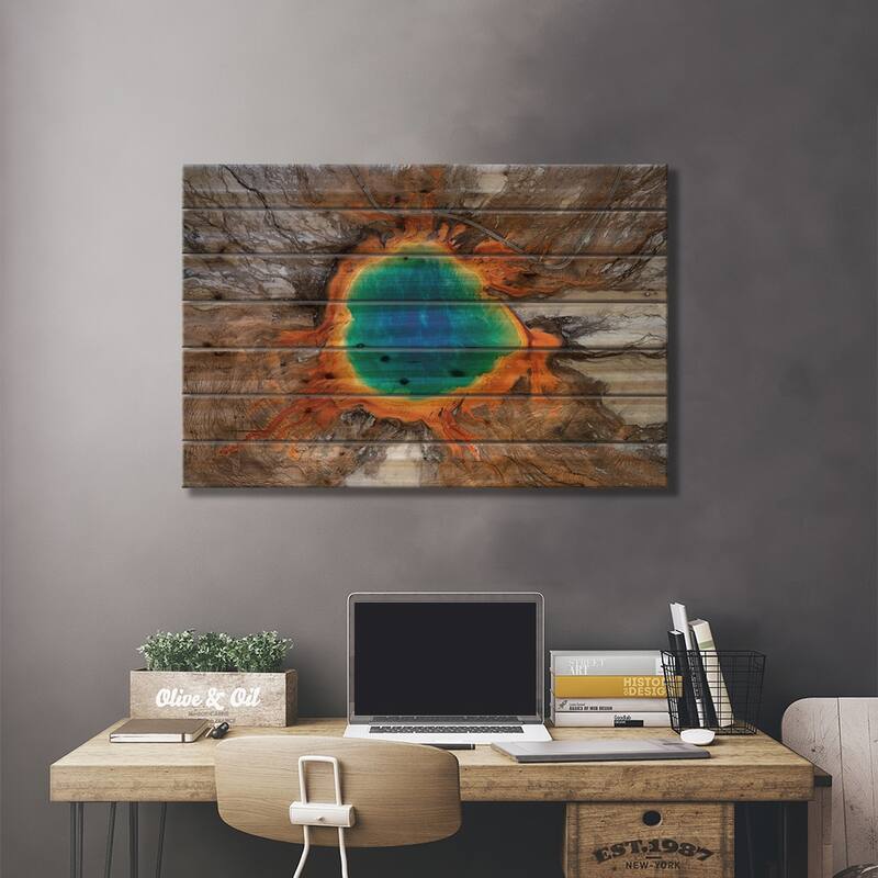 Colors Print On Wood by Gerald Macua - Multi-Color