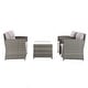 preview thumbnail 10 of 44, SAFAVIEH Outdoor Vellor 4-Piece Conversation Patio Set.