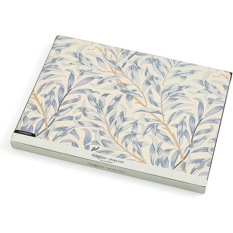 Pimpernel Set of 4 Morris and Co Willow Bough Blue Placemats - 15.7 Inch x 11.7 Inch