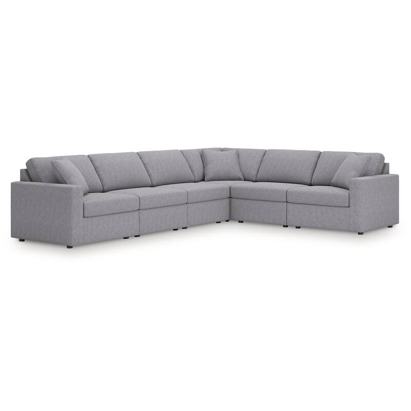 Signature Design by Ashley Modmax 6-Piece Sectional - 139" W x 107" D x 36" H - Grey