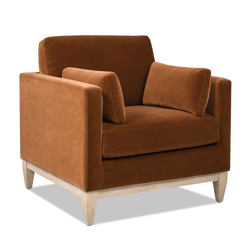 Knox 36" Modern Farmhouse Loose Pillow-Back Arm Chair