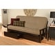 preview thumbnail 15 of 38, Porch & Den DeSoto Espresso Full-size Wood Storage Futon Set with Mattress Taxi Woodsmoke