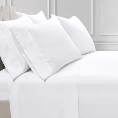 Lush Decor Farmhouse Milo Solid Silver-Infused Antimicrobial Sheet Set