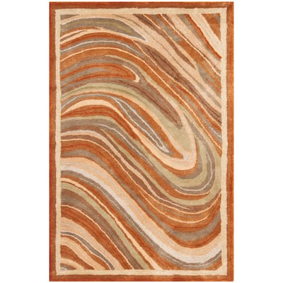 Martha Stewart by SAFAVIEH Handmade Marble Swirl Wool/ Viscose Rug