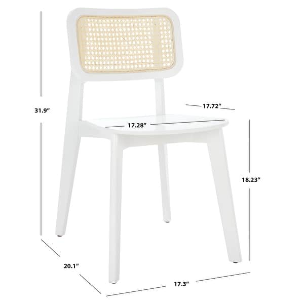 SAFAVIEH Luz Cane Dining Chair 17" W x 20" D x 32" H Bed Bath & Beyond 36047193