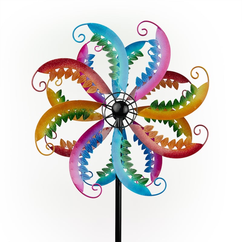Alpine Corporation Outdoor Wind Spinner Stake Yard Decoration
