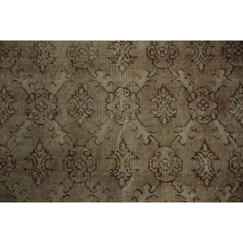 Hand Knotted Oriental 100% Wool Carpet Transitional Floral Beige & Ivories Anatolian Area Rug - 6' 8'' X 3' 9''