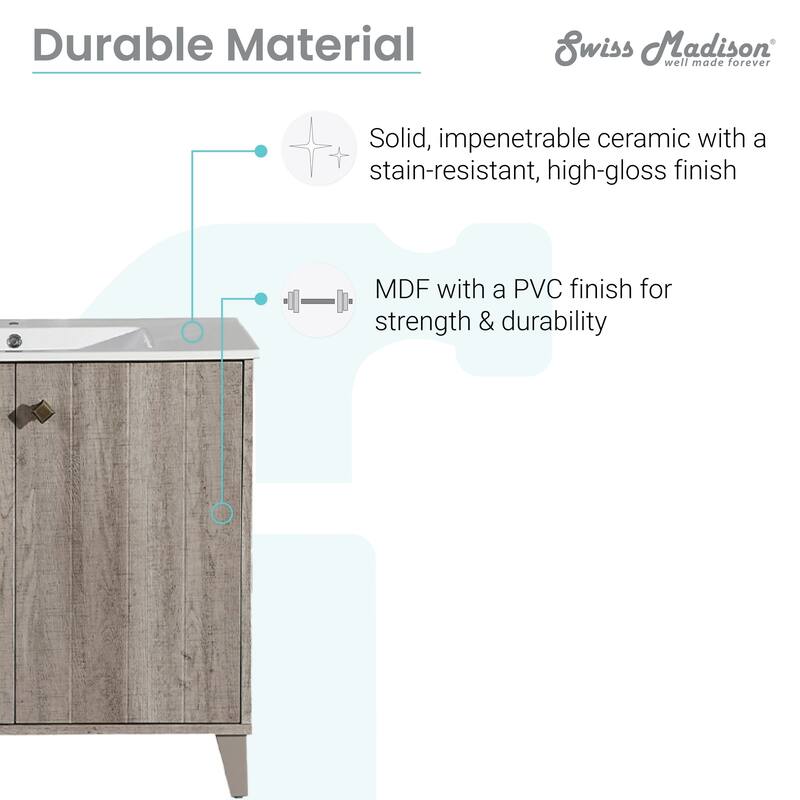 Pur 16.5" Square Wall-Mount Bathroom Sink - Brown