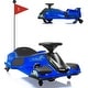 preview thumbnail 16 of 23, Ride on Drift Car,Kids Electric Drifting Go-Kart with 5 Wheels LED Blue