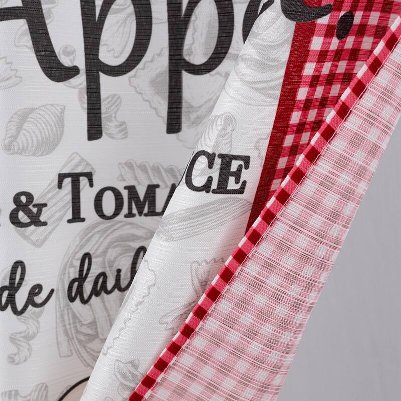 Cucina Pasta Chef Kitchen Curtain Set