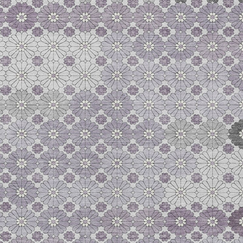 HomeRoots Floral Modern Rectangle Outdoor Rug