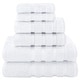 preview thumbnail 1 of 19, American Soft Linen Luxury 6 Piece Towel Set, 2 Bath Towels 2 Hand Towels 2 Washcloths, 100% Cotton Turkish Towels for Bathroom White