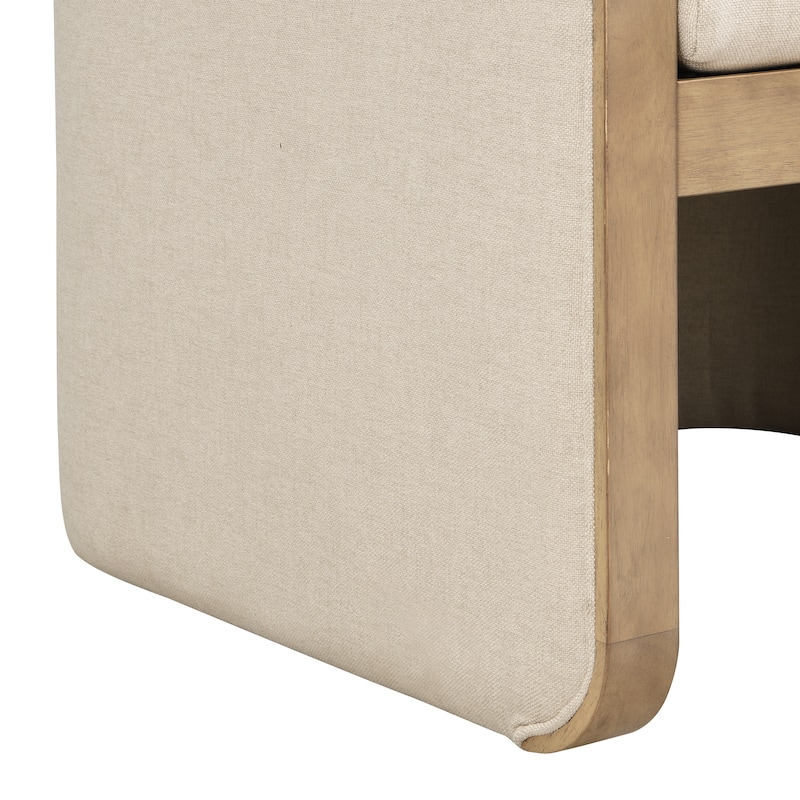 Christopher Knight Home Kest Rubberwood Fabric Dining Chair with Oversized Upholstered Comfort