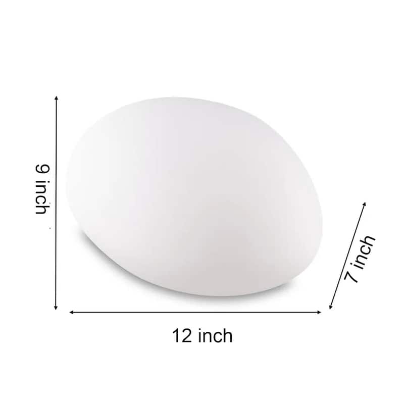 Indoor & Outdoor Chargeable Solar Garden Light - 12" Cobblestone Shape