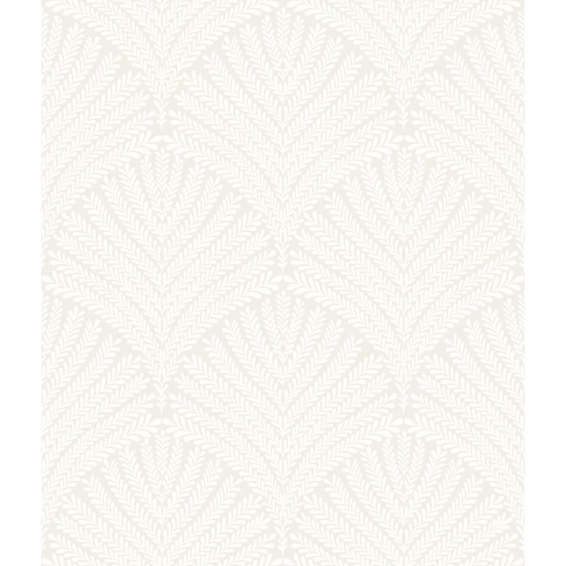 Montrouge Vinyl Beachcomber Wallpaper 20.5 in x 33 ft = 56 sq ft - Off White/White