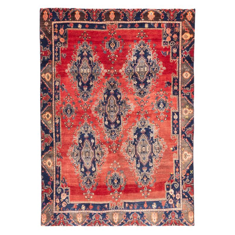 ECARPETGALLERY Hand-knotted Melis Red Wool Rug - 5'4 x 7'6