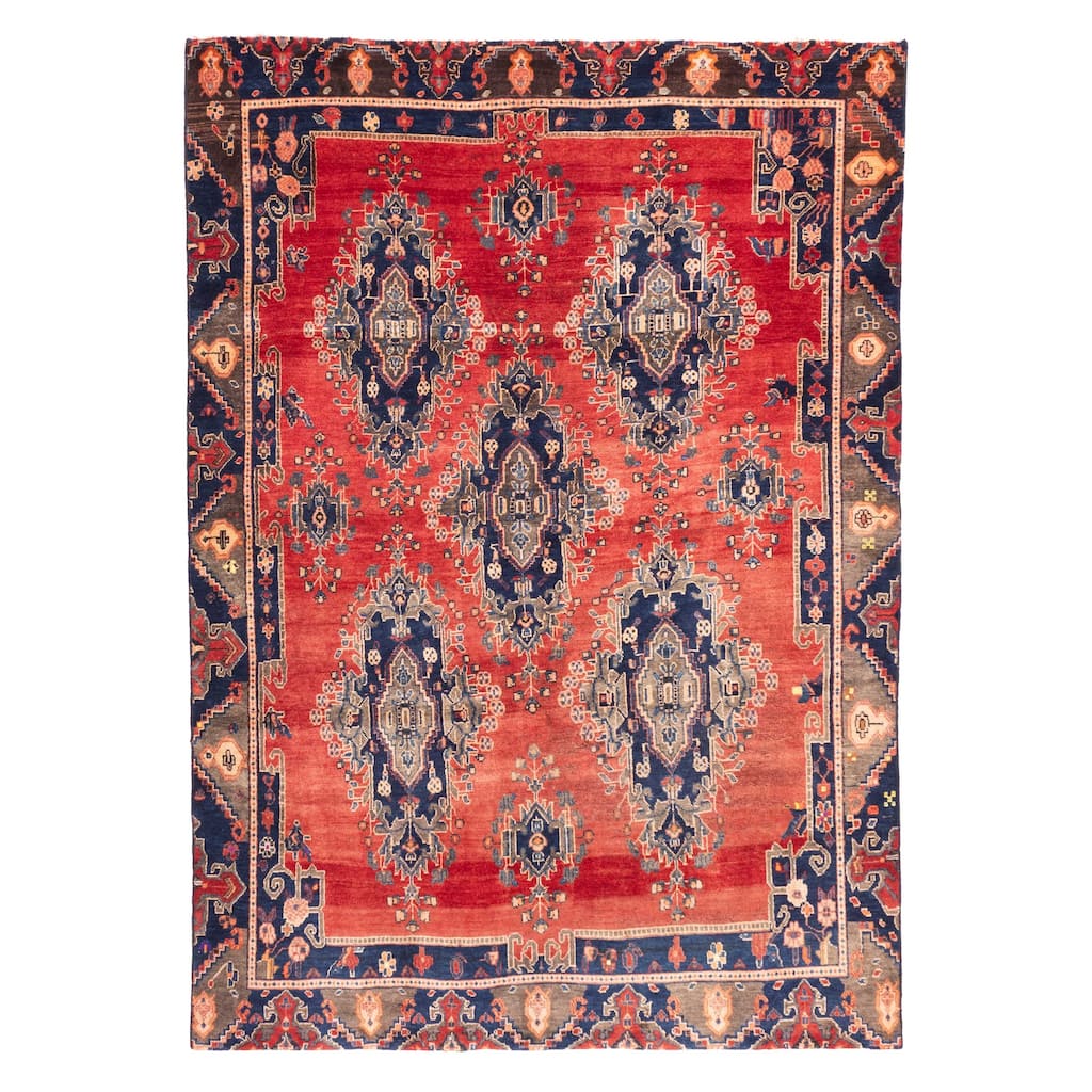 ECARPETGALLERY Hand-knotted Melis Red Wool Rug - 5'4 x 7'6
