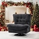 preview thumbnail 32 of 37, MCombo Swivel Accent Chair, Modern Tufted Upholstered Armless Chairs, Wide Seat Single Sofa Chair