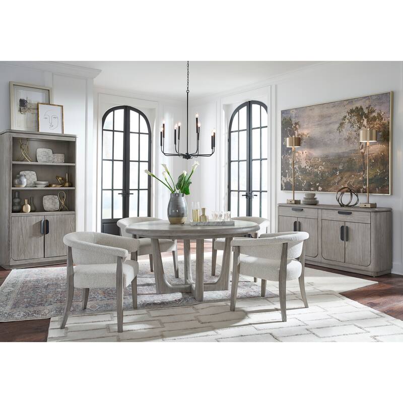 Magnussen Home Braelyn Dorian Grey Upholstered Side Chair Two Pack - 20.75''W x 24''D x 34.25''H