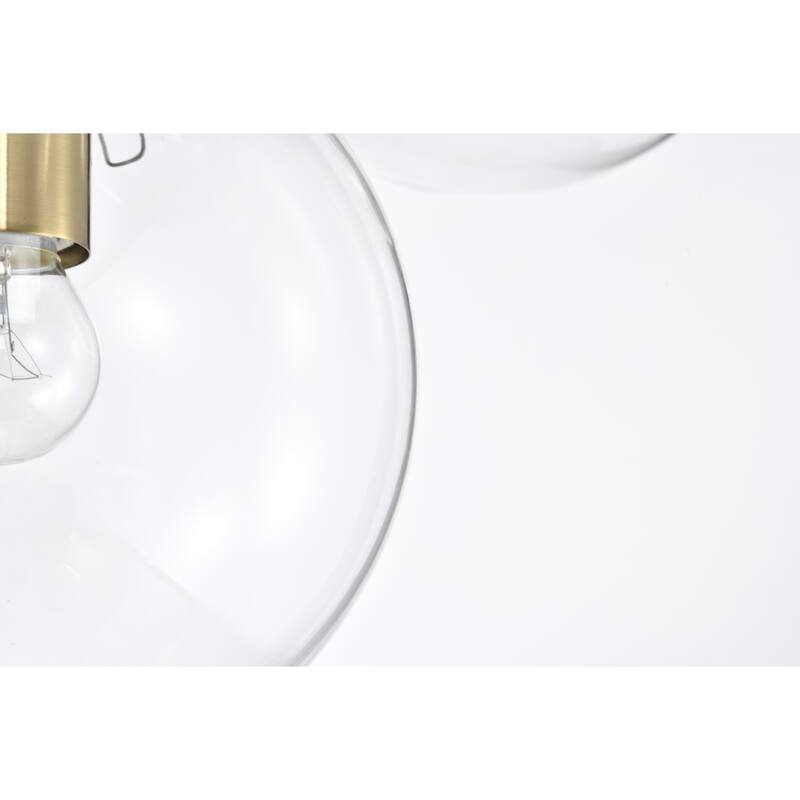 Haaris Semi Flush Mount Ceiling Light Modern-Globe Style Satin Gold Polished Finish 5-Light - N/A