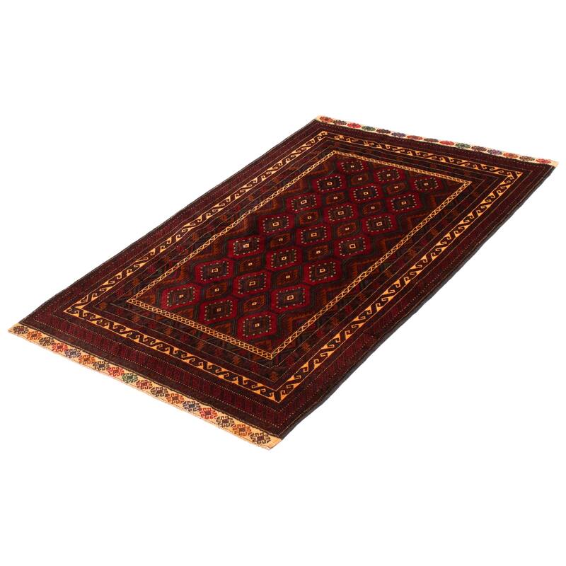 Teimani Red Rug 4'1" x 6'7" - 4'1 x 6'7