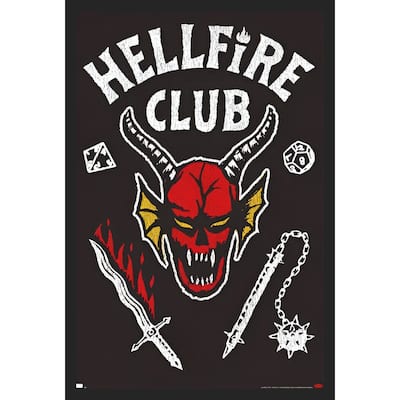 Stranger Things S4 The Hellfire Framed Art Poster - 24 x 36 Inch