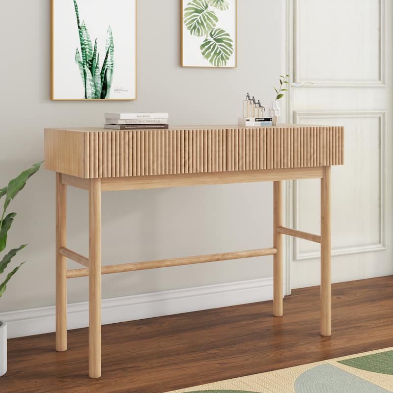 Solid Wood Console Table with 2-Drawer