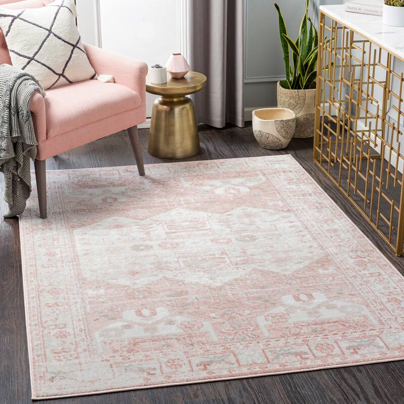 Livabliss Darena Global Medallion Area Rug - 7'9" x 9'6" - Blush