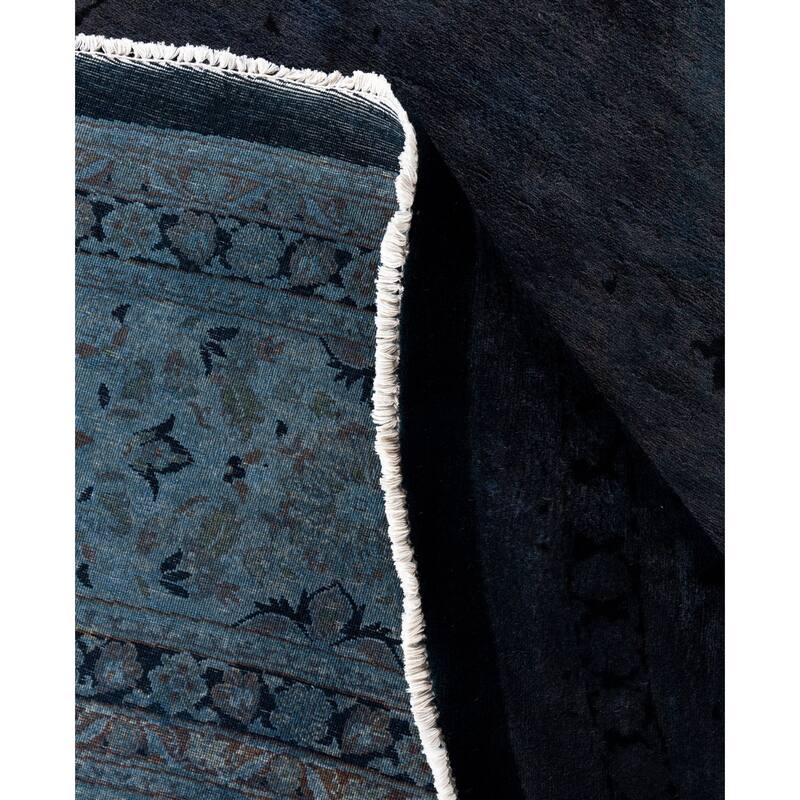 Overdyed One-of-a-Kind Hand-Knotted Area Rug - Gray - 12' 1" x 12' 2"