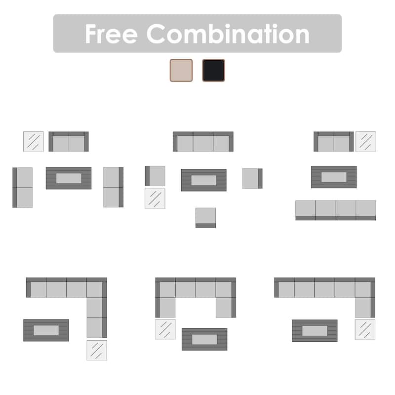 6 - Person Outdoor Sectional Seating Group with Fire Pit