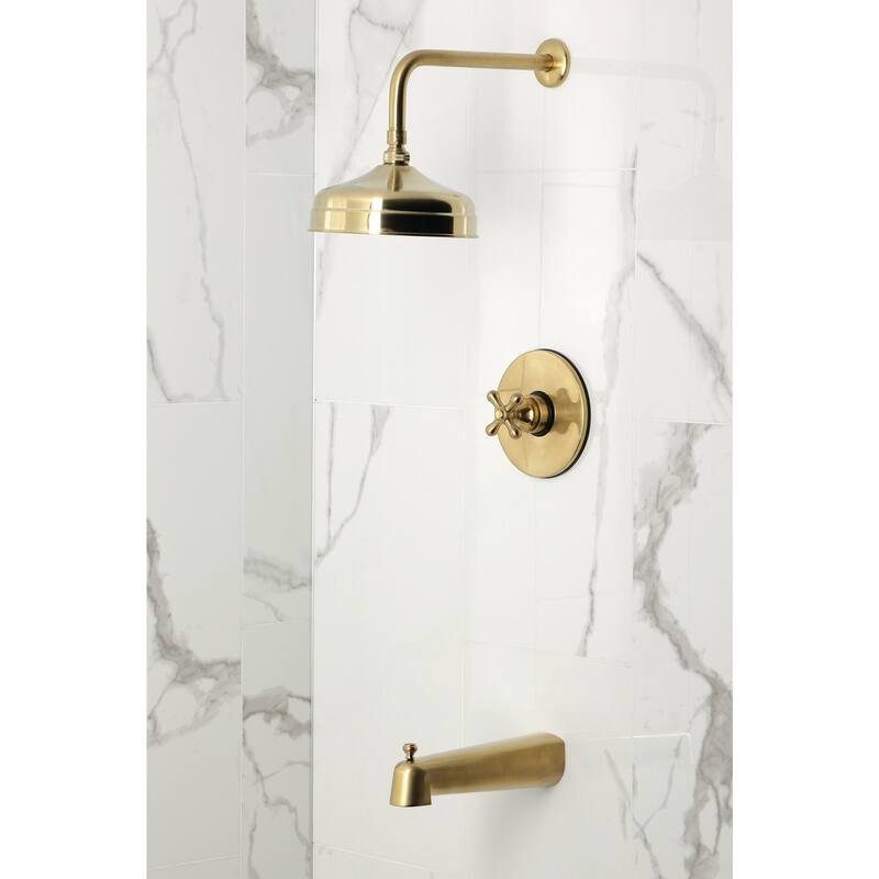 Kingston Brass KB633AX Revival Tub and Shower Trim Package with 1.8