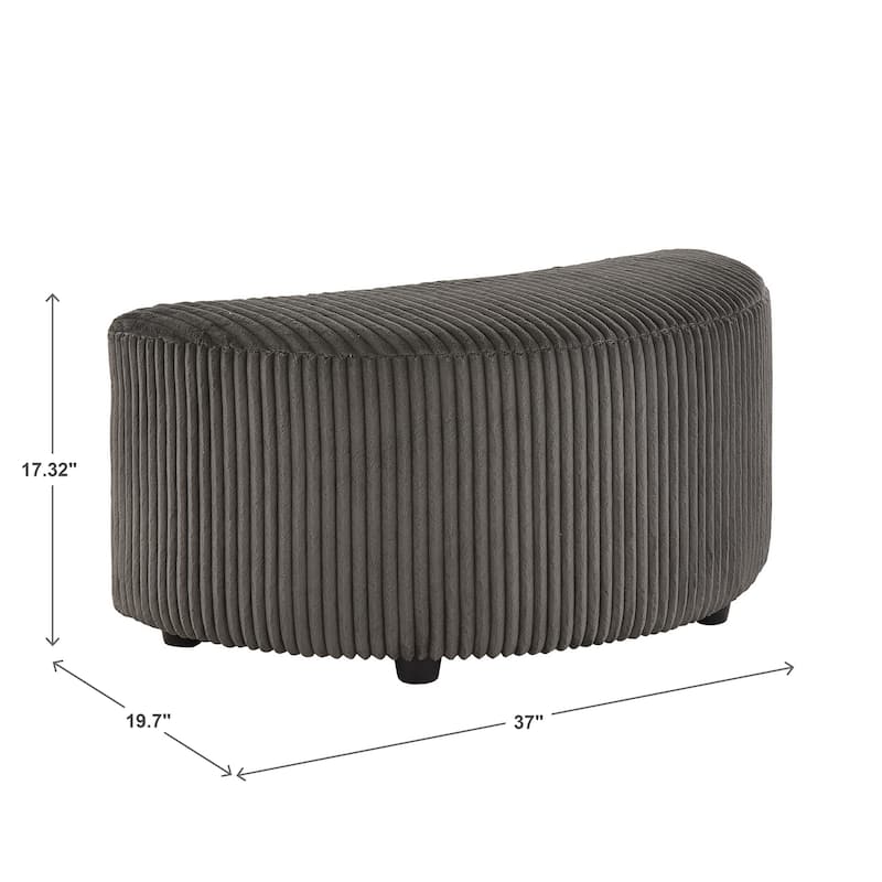 Sligo Wale Corduroy Crescent Moon Ottoman by iNSPIRE Q Bold