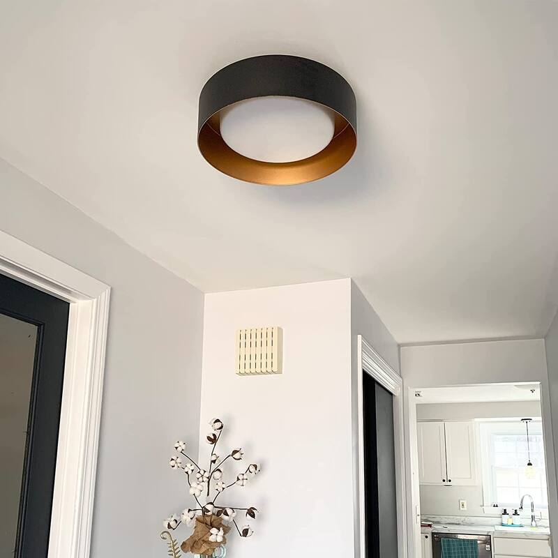 11 Inch/14 Inch / 20 Inch LED Flush Mount Ceiling Light with Frosted Glass Shade