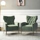 preview thumbnail 59 of 134, Danita Upholstered Accent Chair with Tufted Back,Set of 2 SAGE