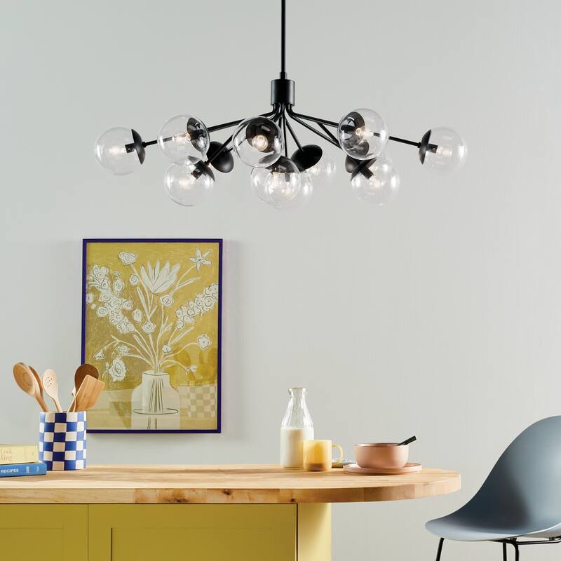 Kichler Lighting Silvarious Clear Glass Convertible Chandelier