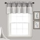 preview thumbnail 15 of 40, Lush Decor Linen Button Window Curtain Valance 18" x 52" - Gray