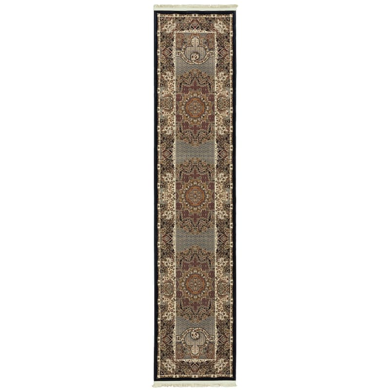 HomeRootsMedallion Traditional Runner Area Rug