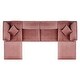 preview thumbnail 29 of 75, Commix Down Filled Overstuffed Velvet 6-Piece Sectional Sofa