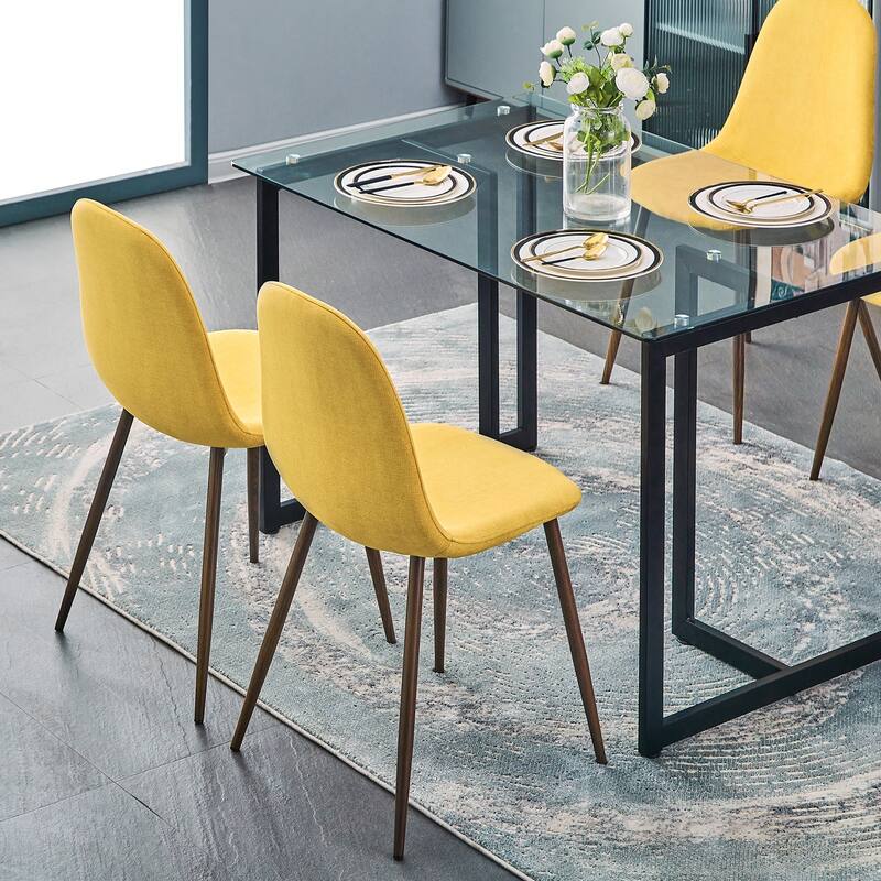 Homy Casa 55'' W Rectangular Transparency Dining Table