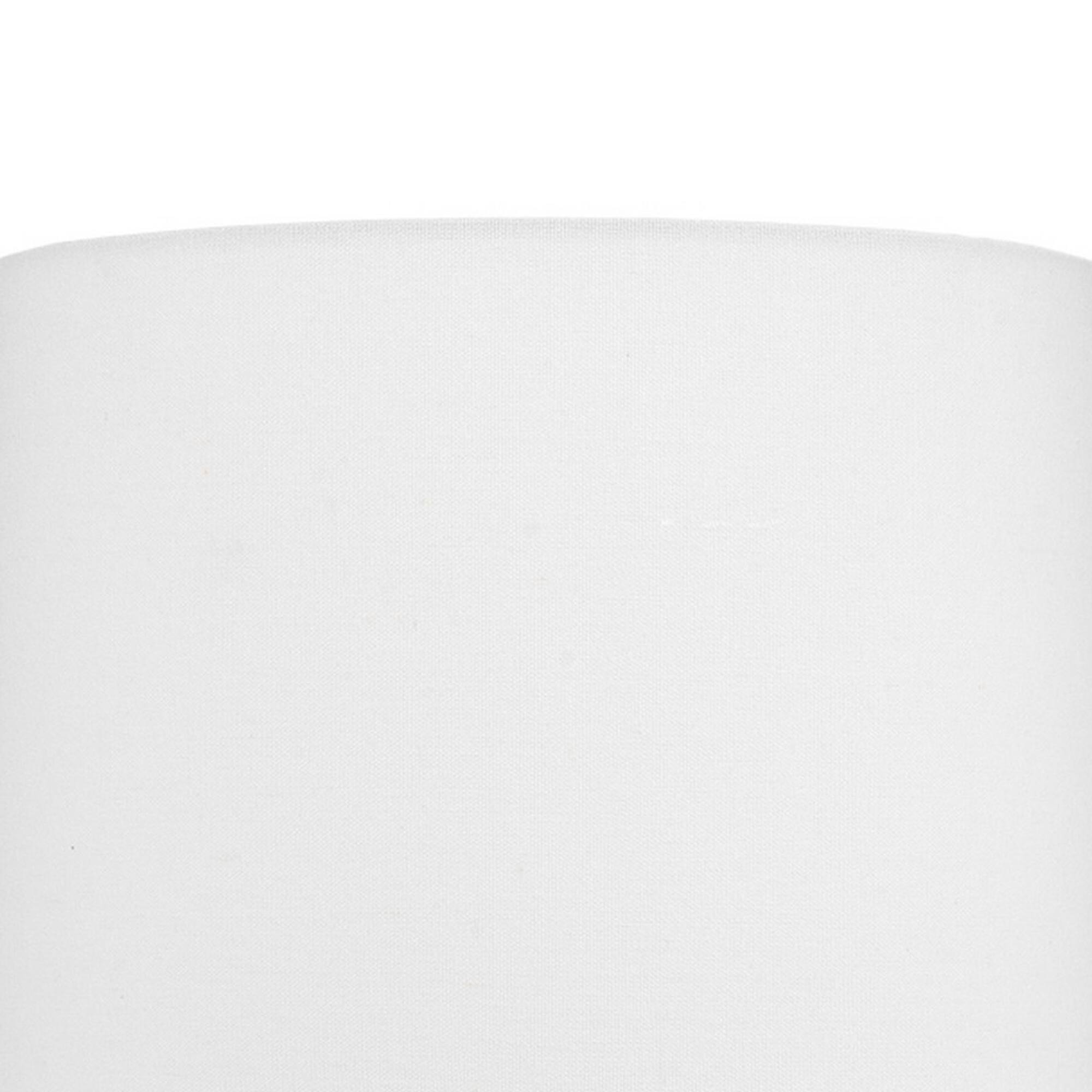 Table Lamp with Fabric Shade and Oblong Glass Body, Gray Bed Bath