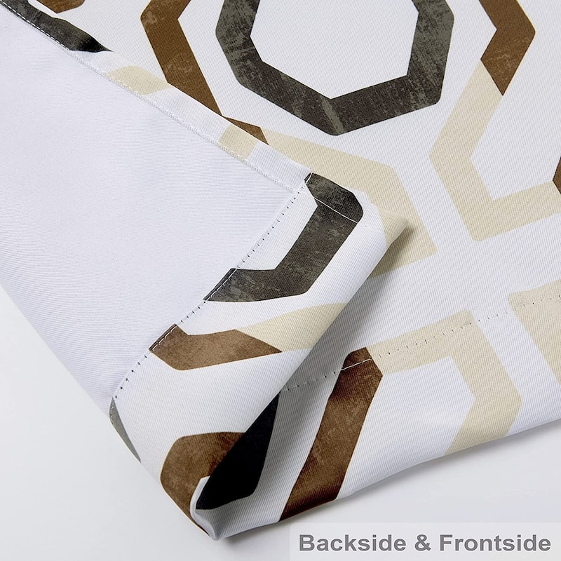 DriftAway Camden Blackout Valance for Kitchen Geometric Lattice Printed Valance