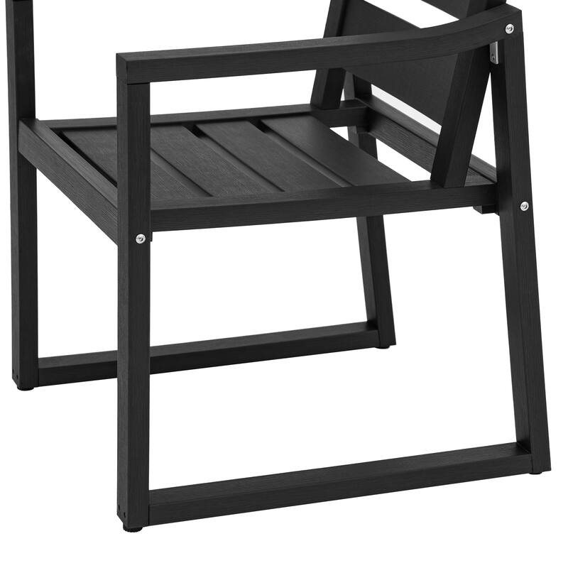Outdoor 7-Piece Patio Set with Aluminium Rectangular Dining Table & Armchairs