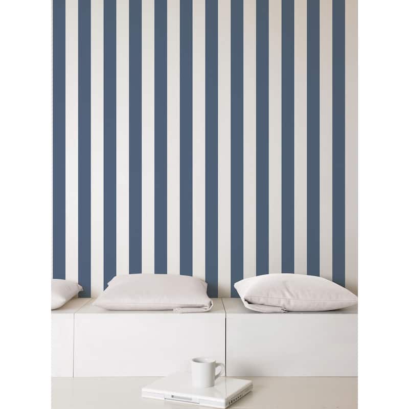 Galerie Wallcoverings Smart Stripes 2 Awning Stripe Vinyl on Non-Woven Matte Wallpaper Roll