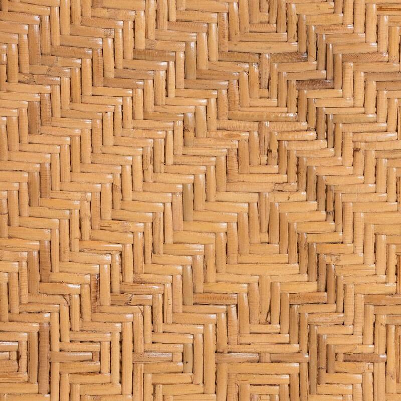 Adam Natural Rattan Counter Stool with Cushion - Handwoven Wicker Swivel Bar Chair for Kitchen Island or Lounge Area