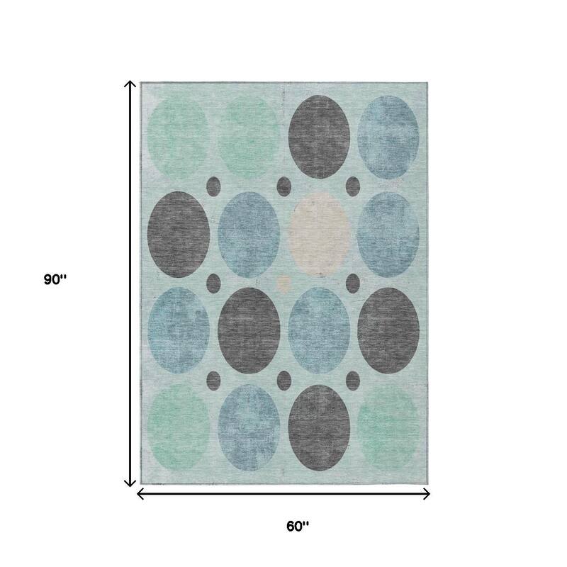 HomeRoots Geometric Transitional Rectangle Outdoor Rug